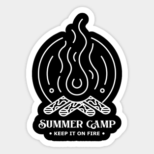 Summer Camp Fire Sticker